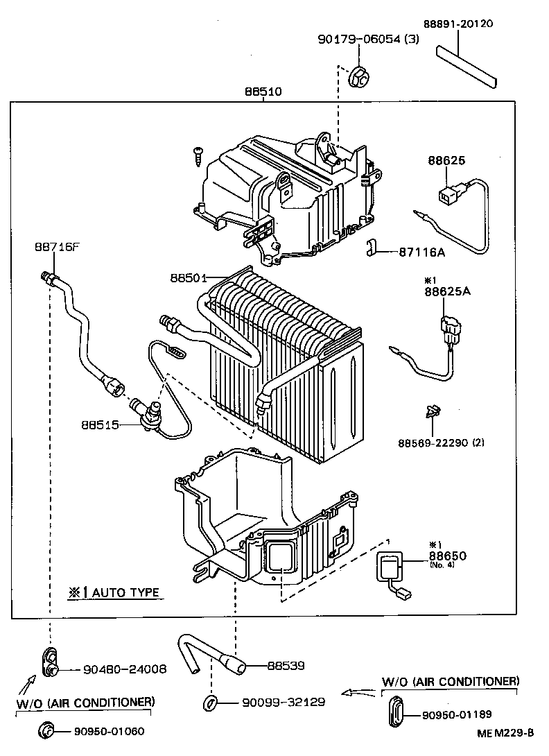 Exploded illustration MEM229B