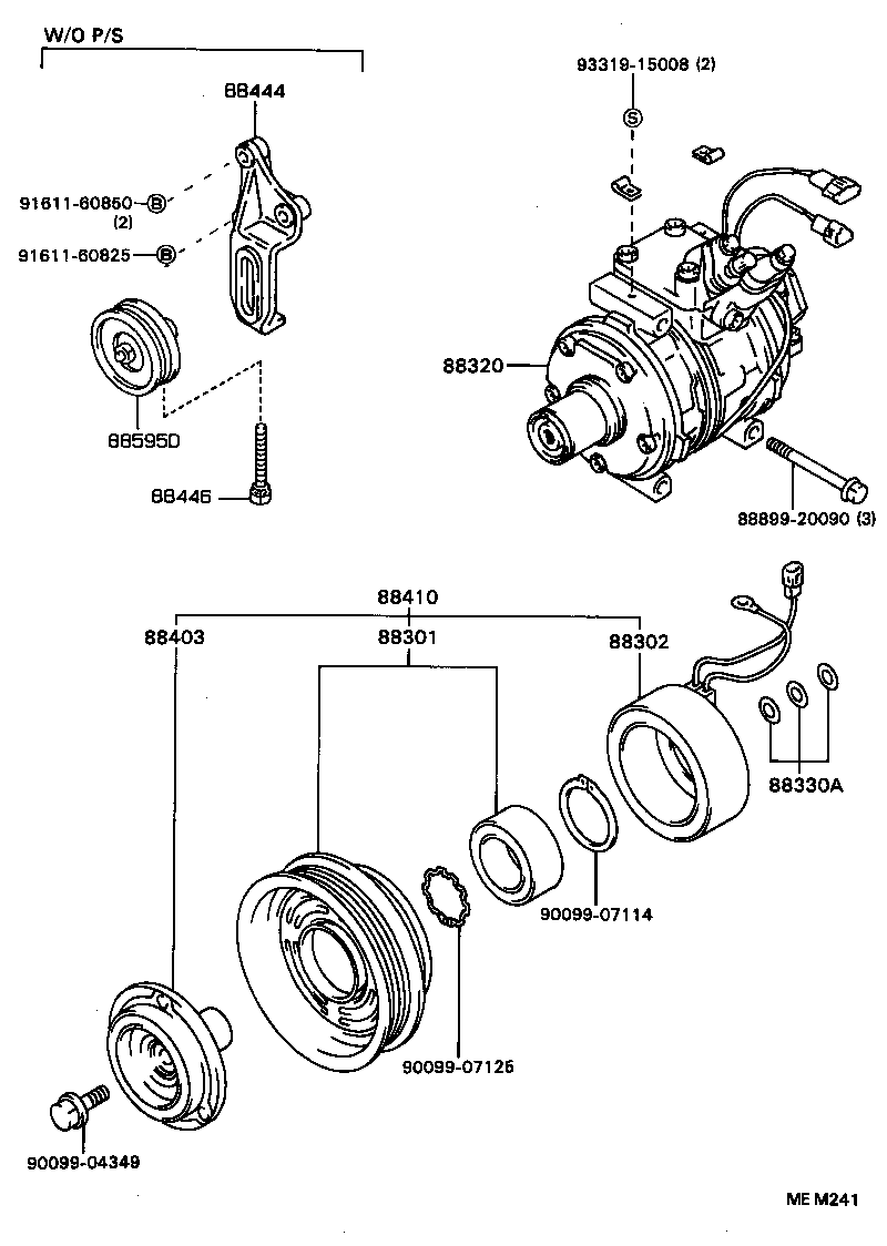 Exploded illustration MEM241