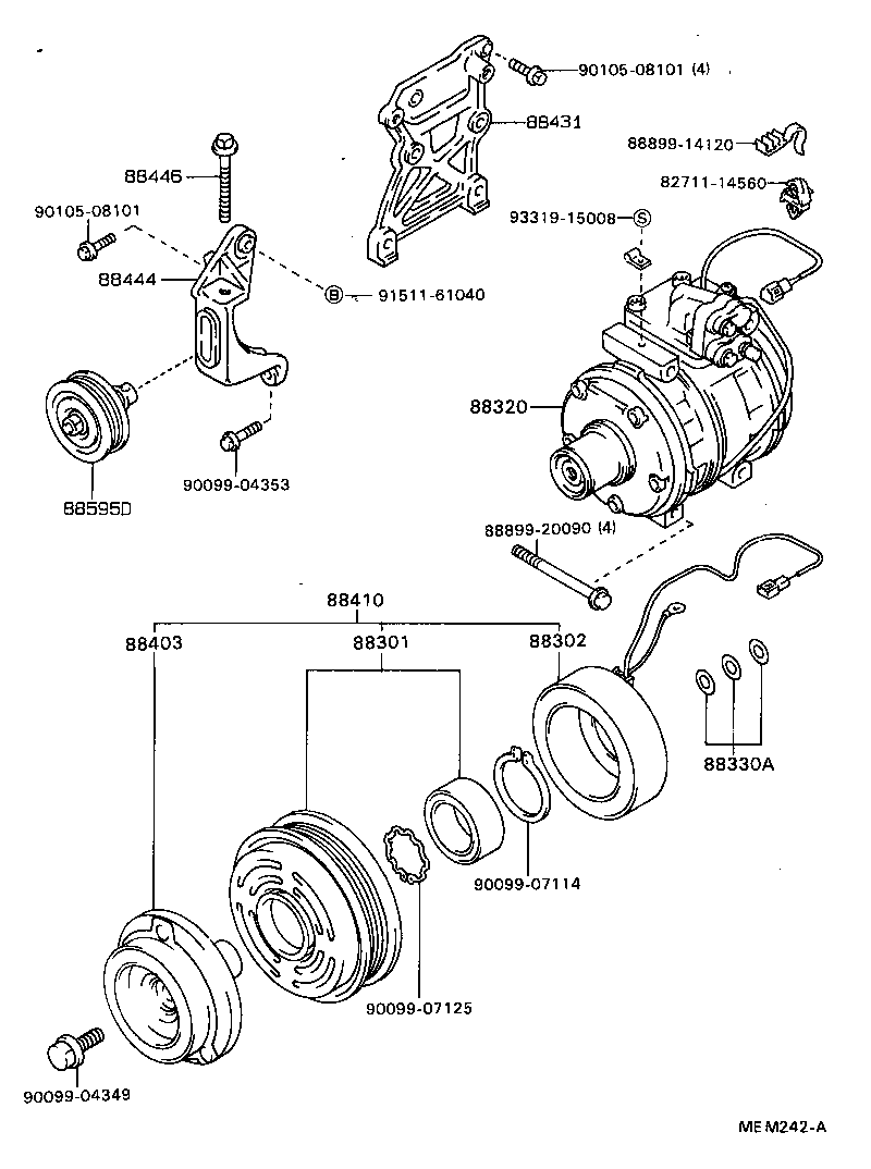 Exploded illustration MEM242A