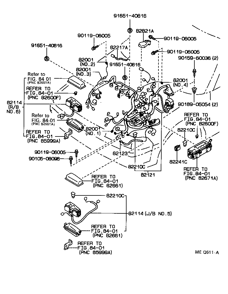 Exploded illustration MEQ611A