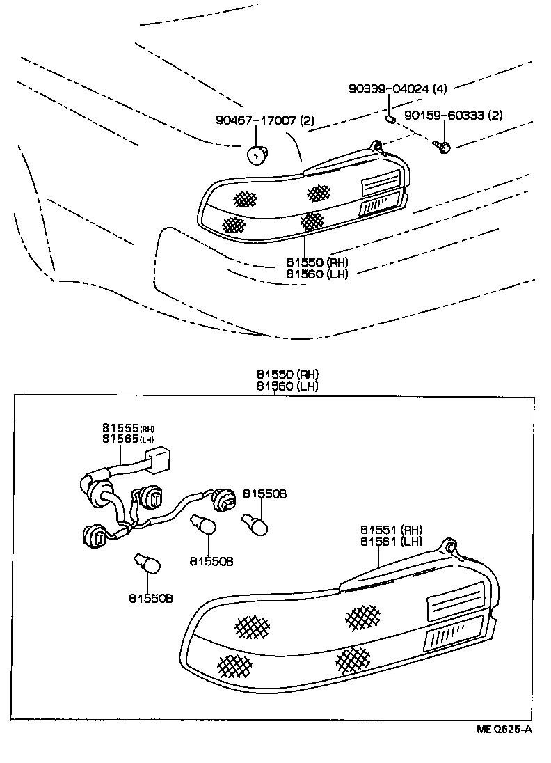 Exploded illustration MEQ625A