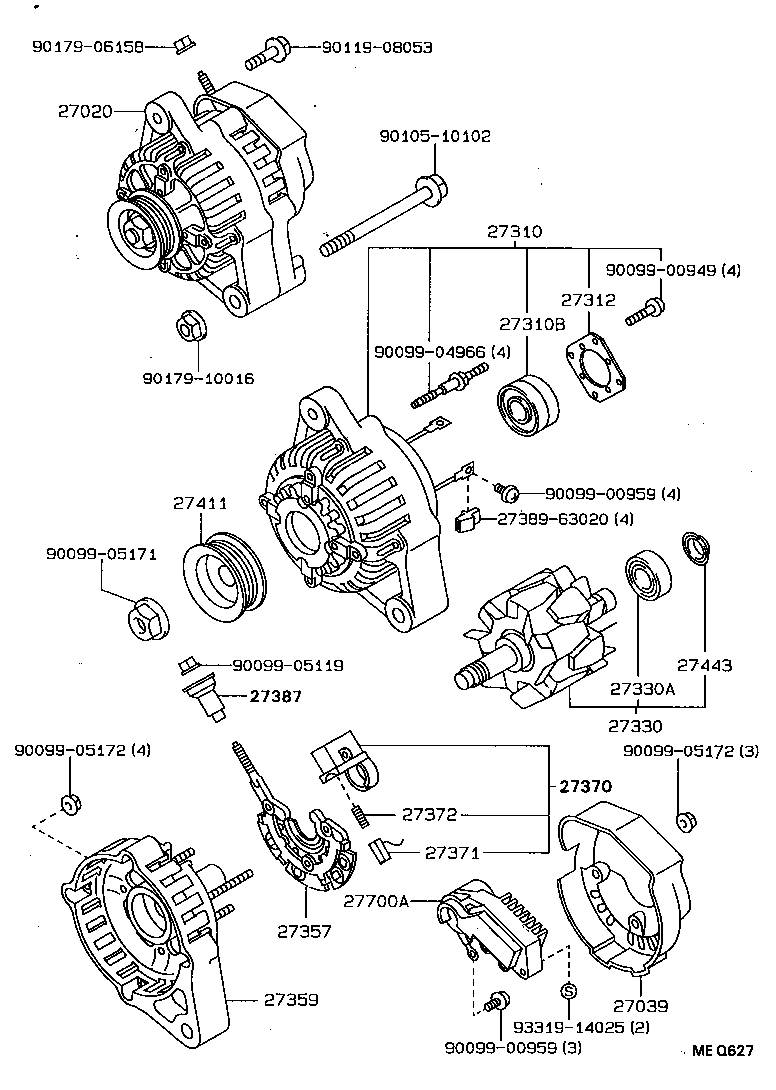 Exploded illustration MEQ627