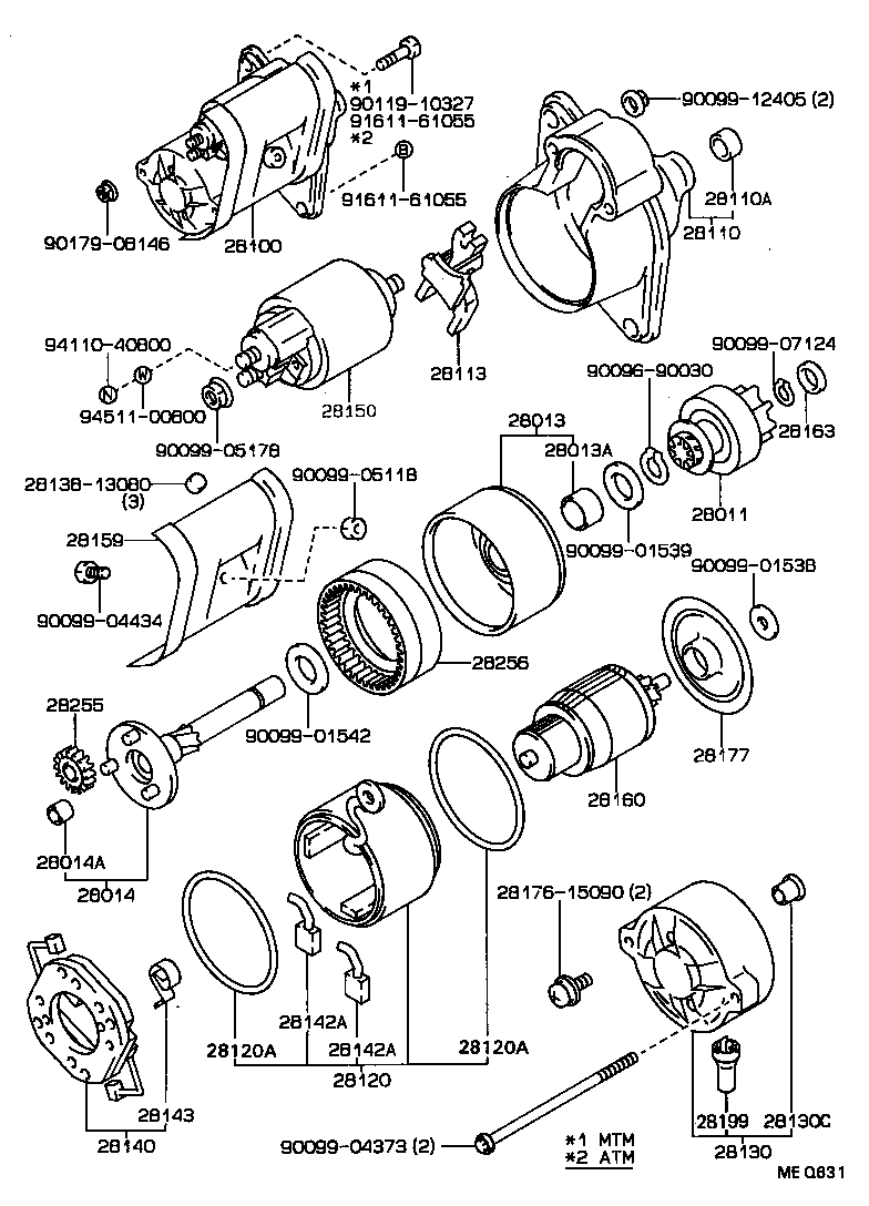 Exploded illustration MEQ631