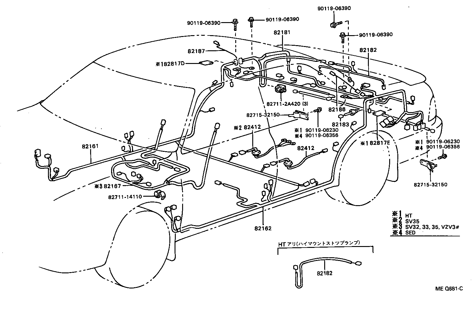 Exploded illustration MEQ681C