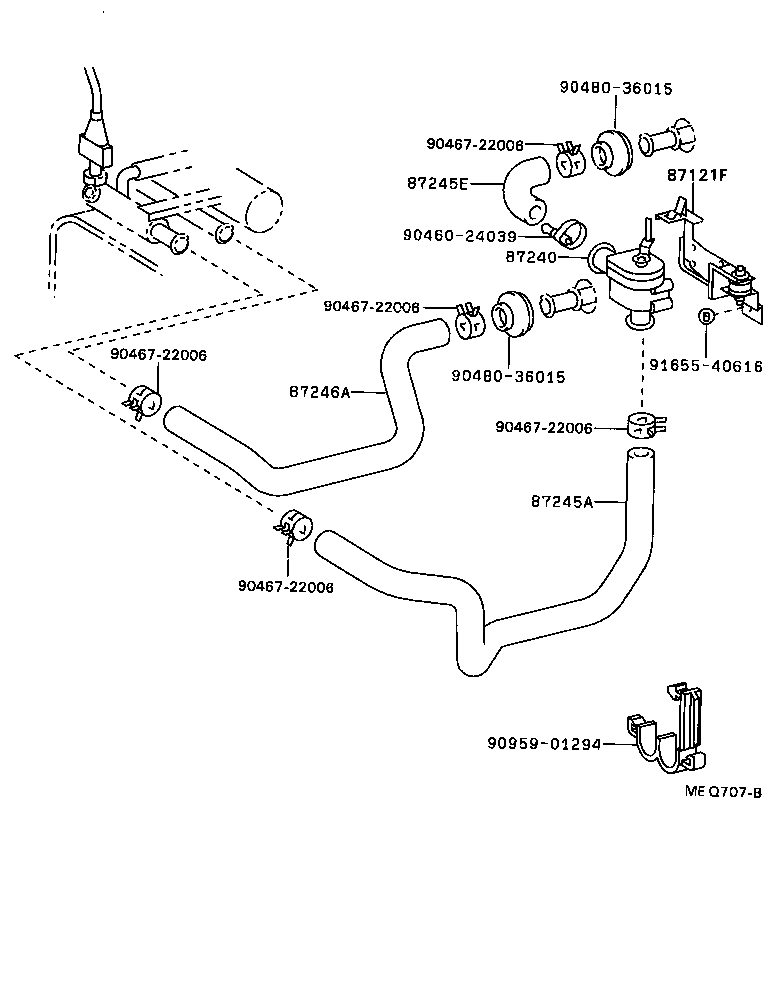 Exploded illustration MEQ707B