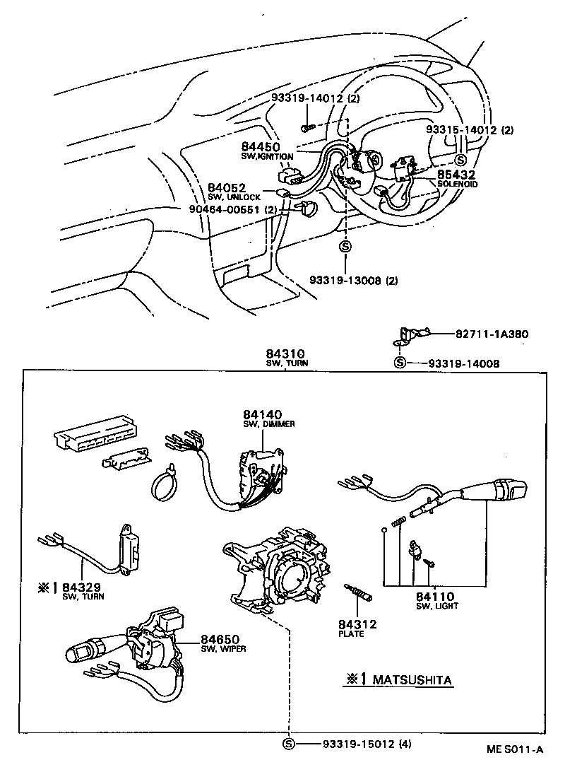 Exploded illustration MES011A
