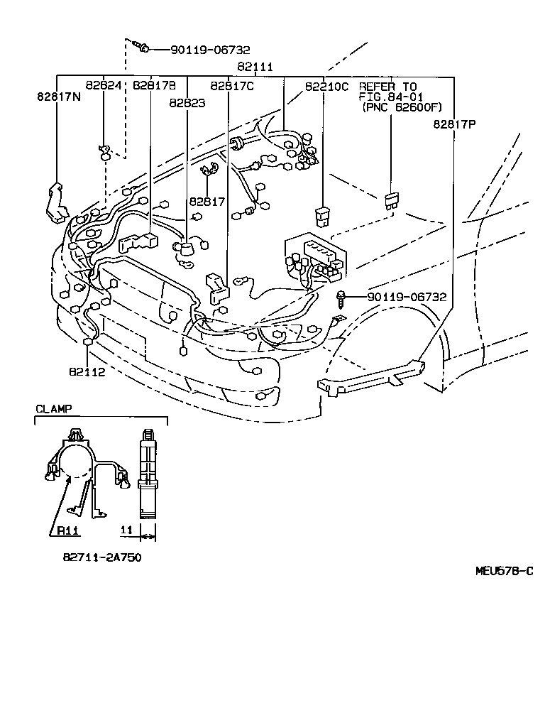 Exploded illustration MEU578C