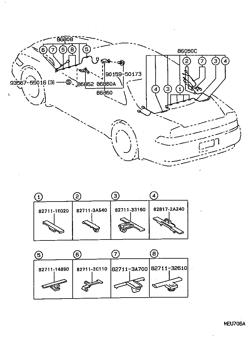 Exploded illustration MEU706A