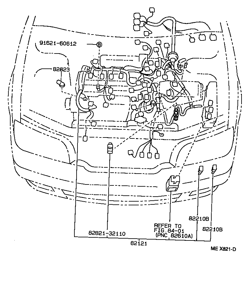 Exploded illustration MEX821D