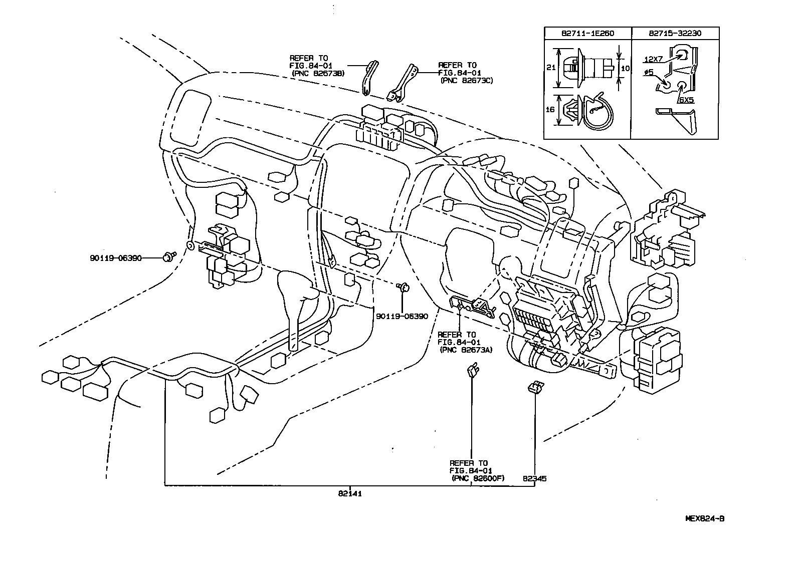 Exploded illustration MEX824B
