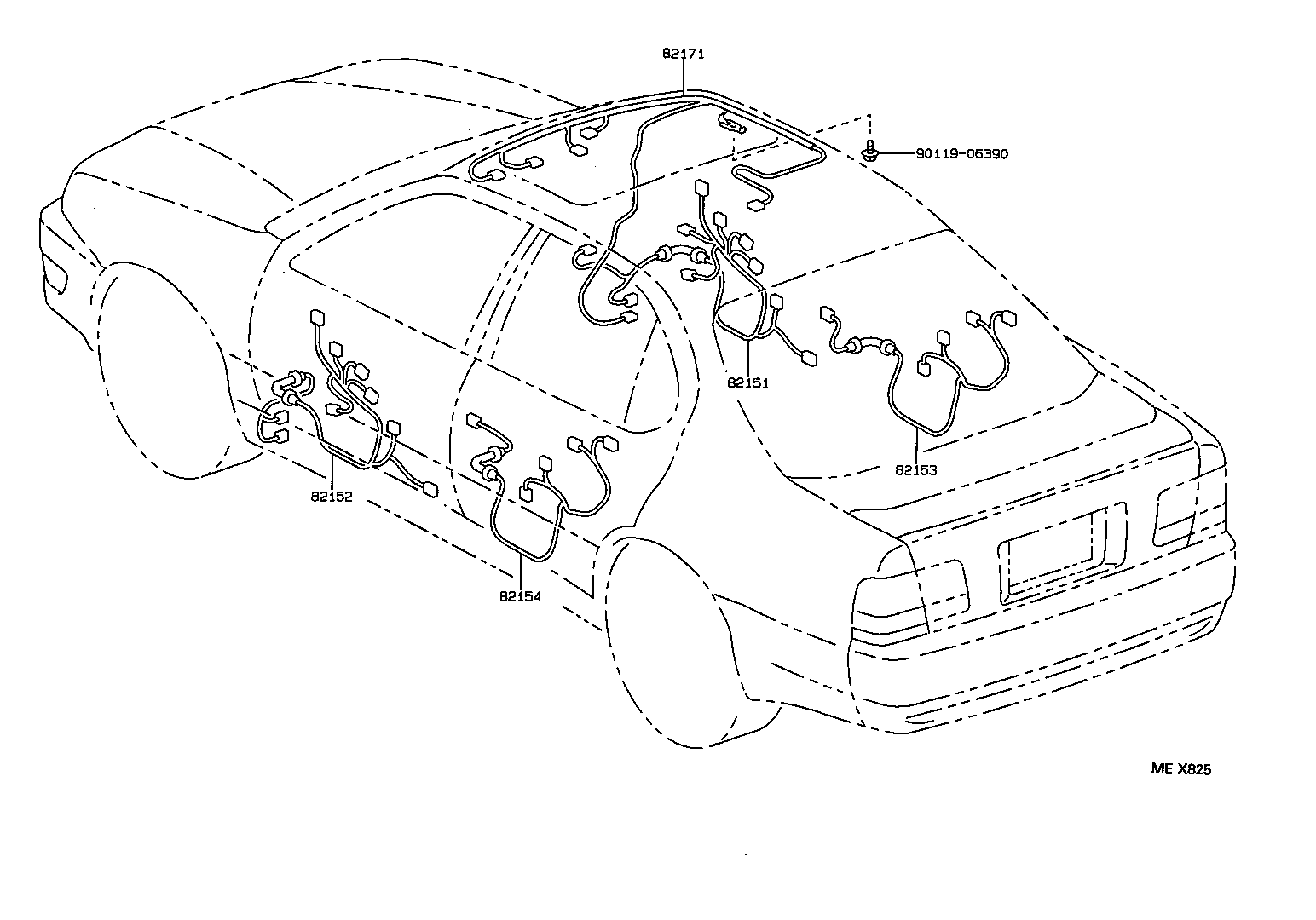 Exploded illustration MEX825