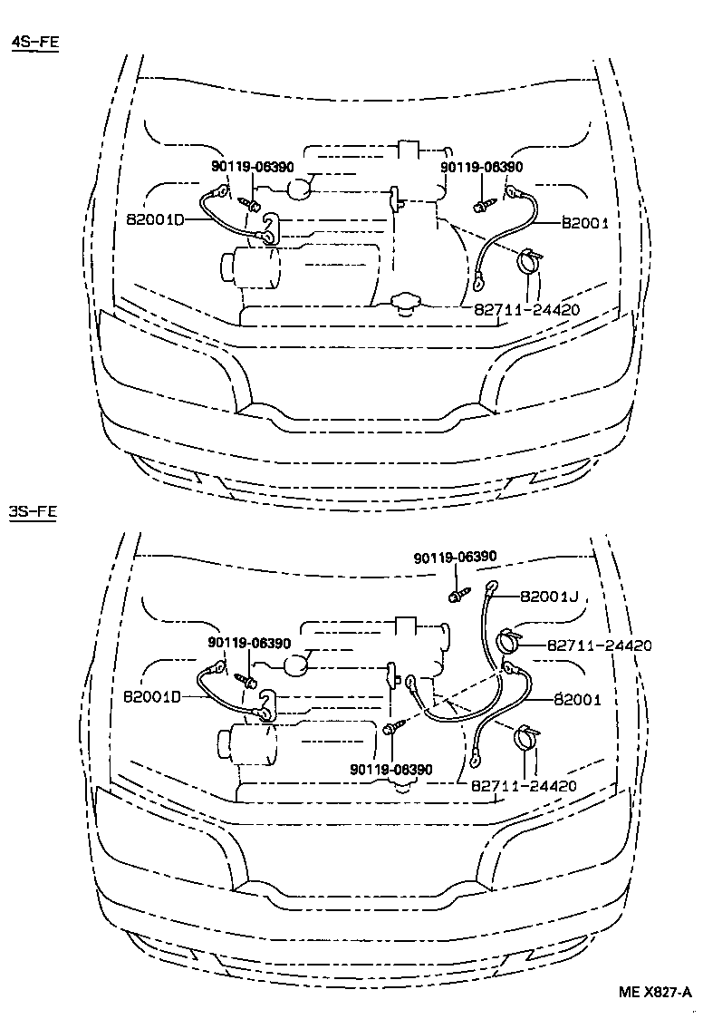 Exploded illustration MEX827A