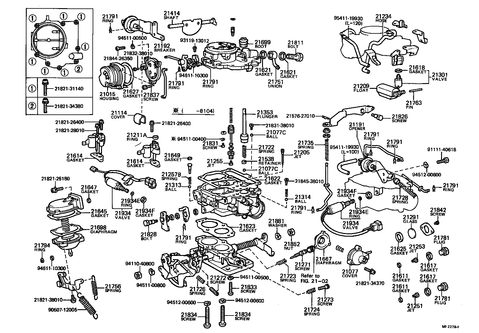 Exploded illustration MF2279F