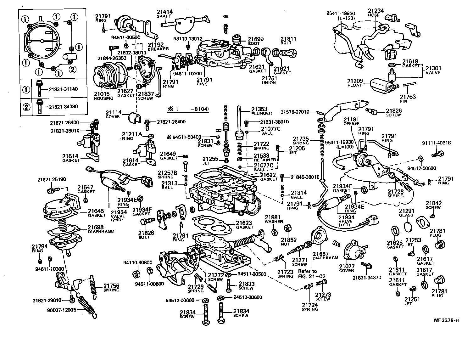 Exploded illustration MF2279H