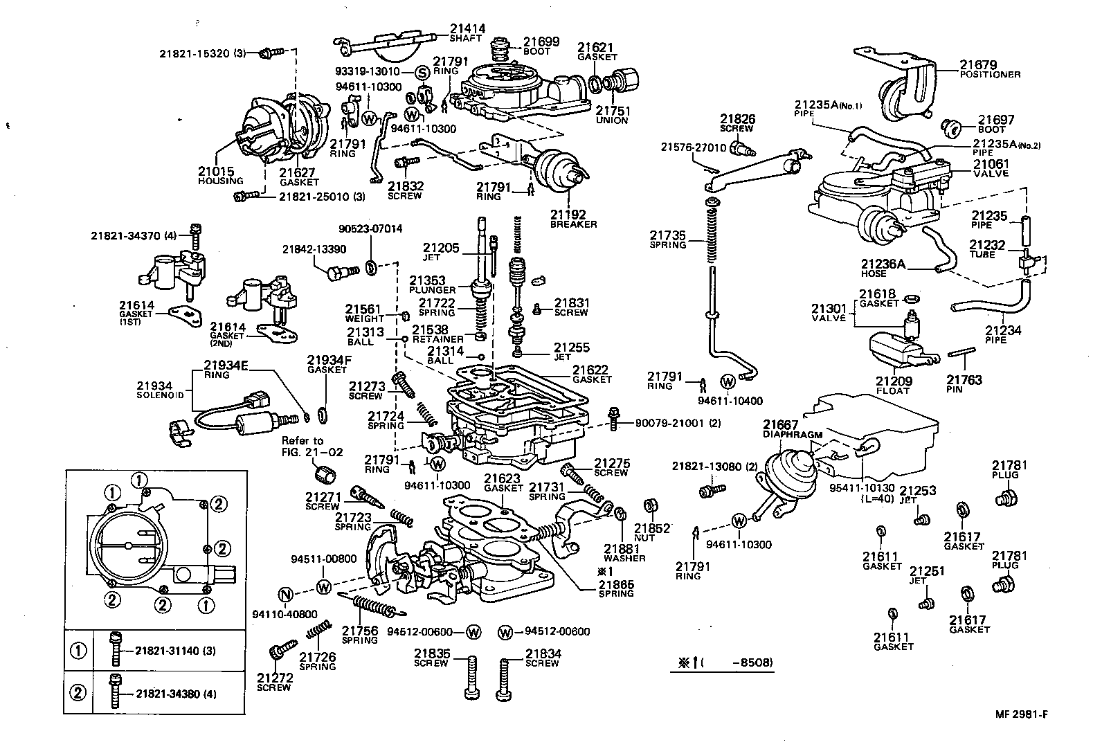 Exploded illustration MF2981F