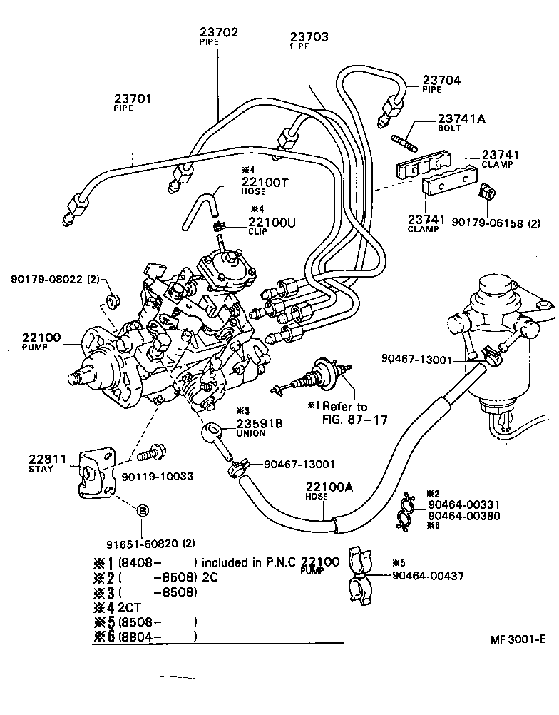 Exploded illustration MF3001E