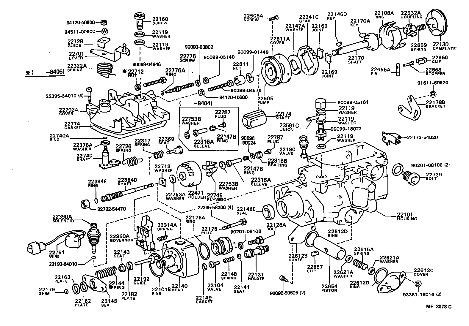 Exploded illustration MF3078C