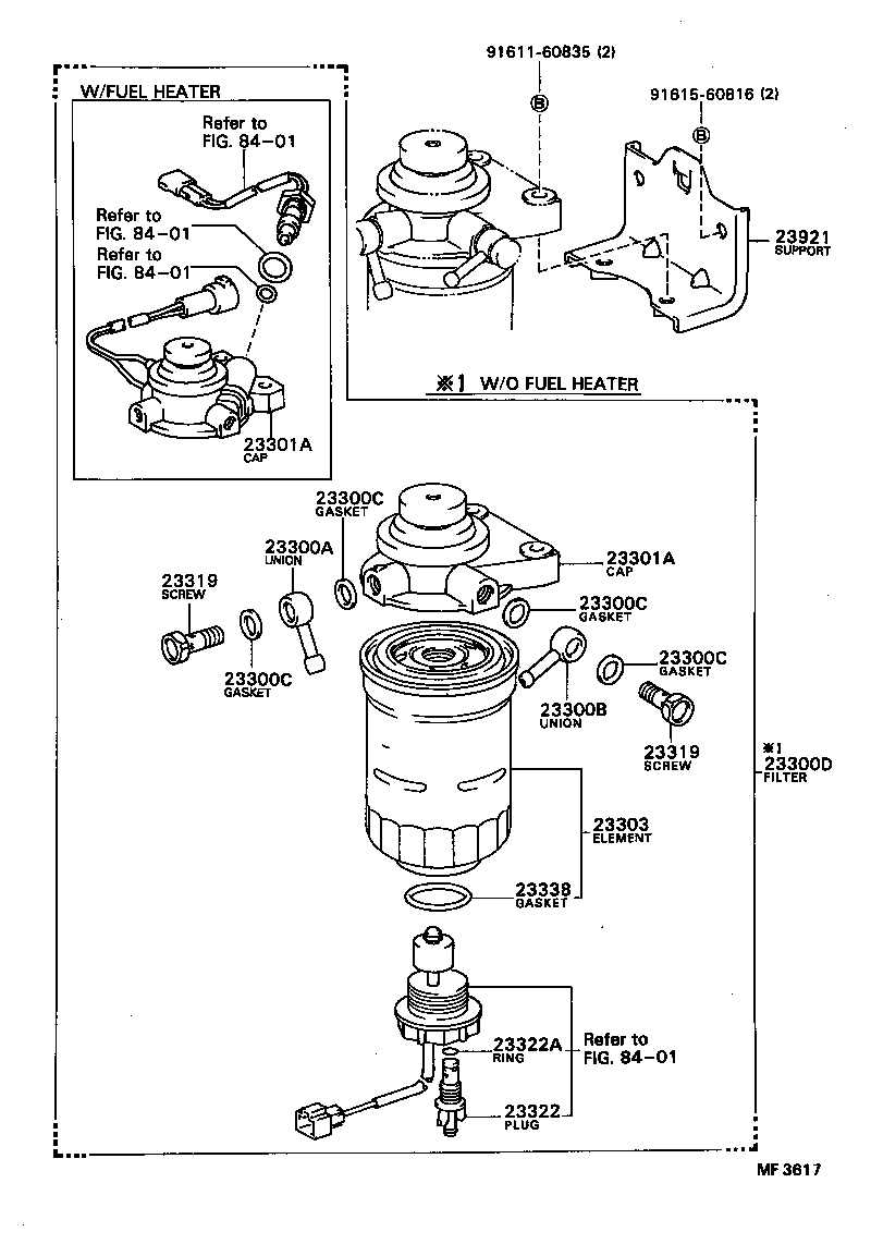 Exploded illustration MF3617
