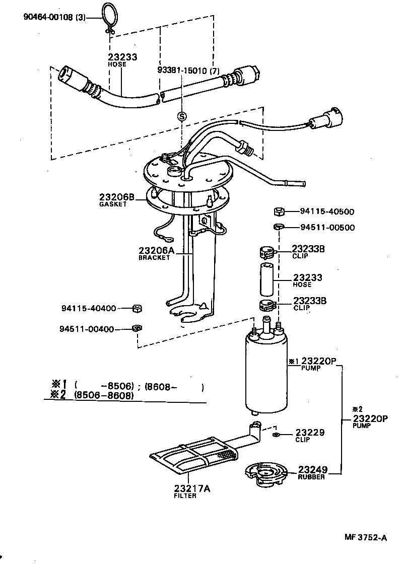 Exploded illustration MF3752A