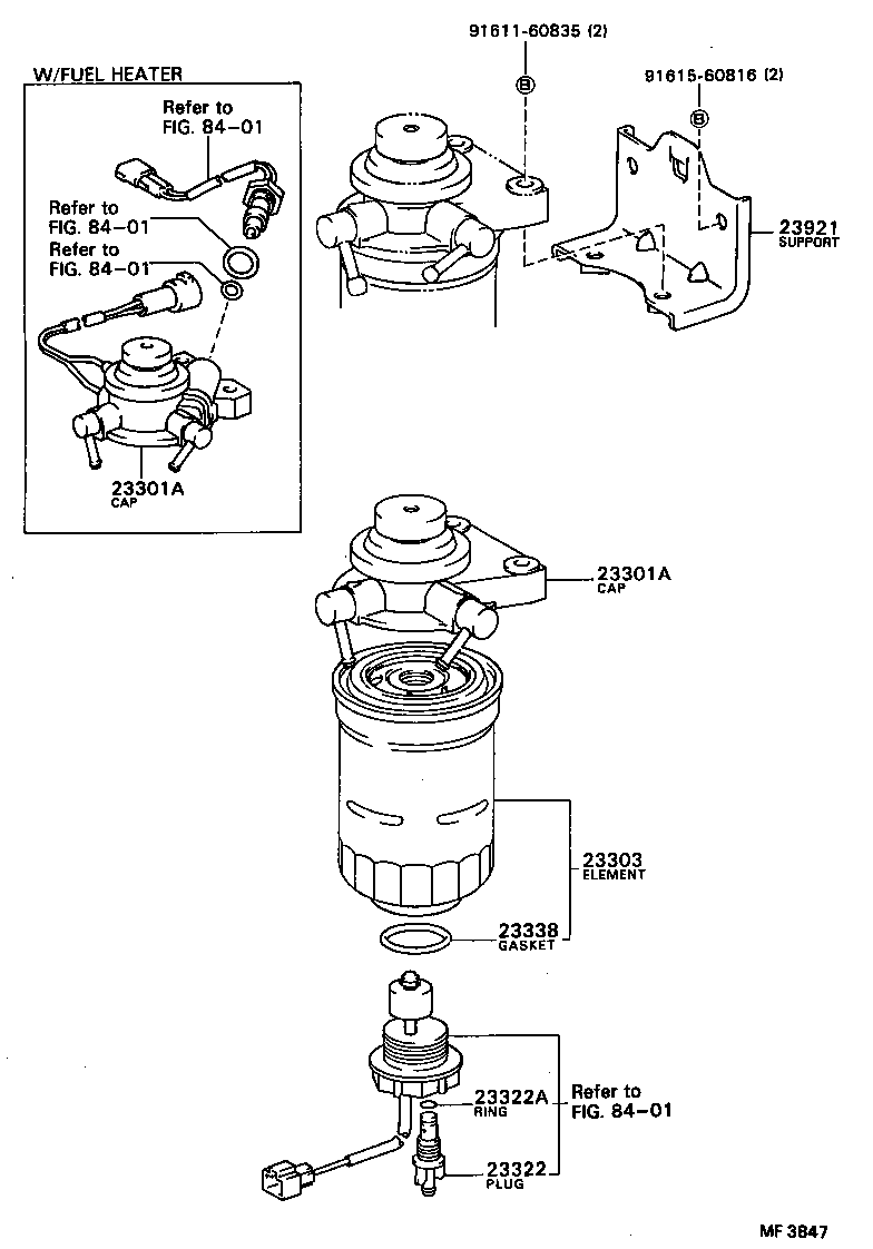 Exploded illustration MF3847