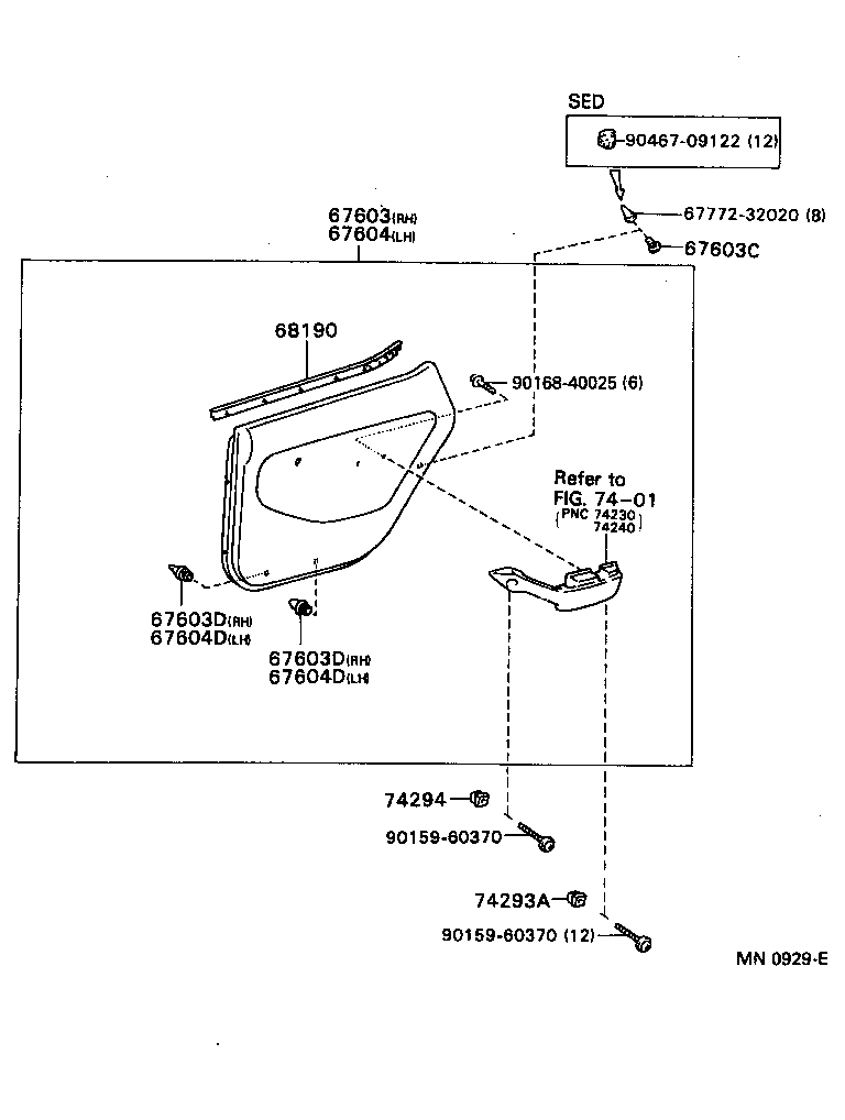 Exploded illustration MN0929E