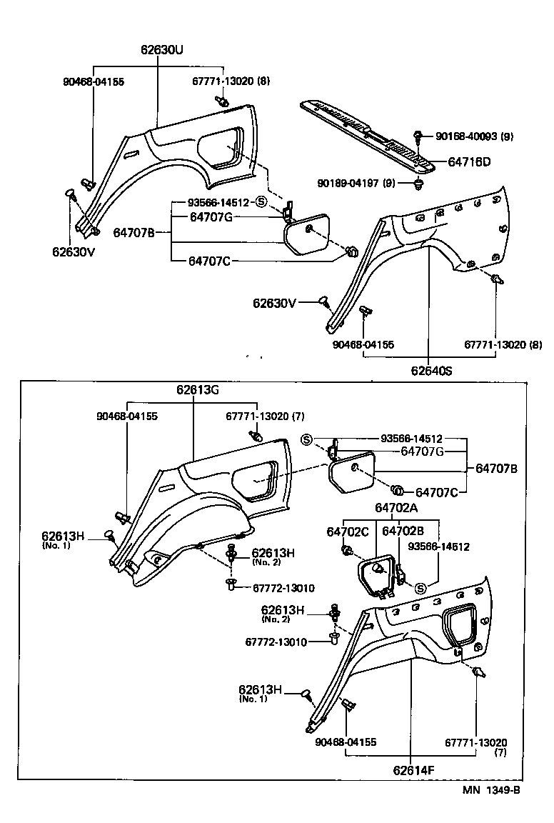 Exploded illustration MN1349B