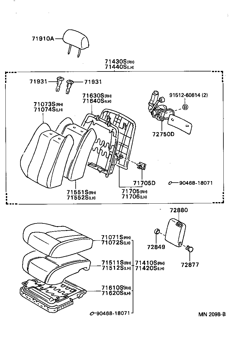 Exploded illustration MN2098B