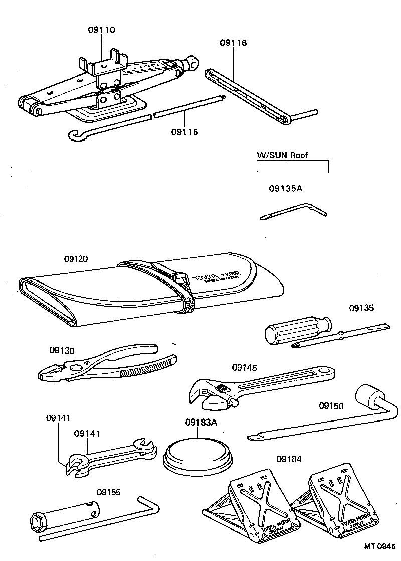 Exploded illustration MT0945