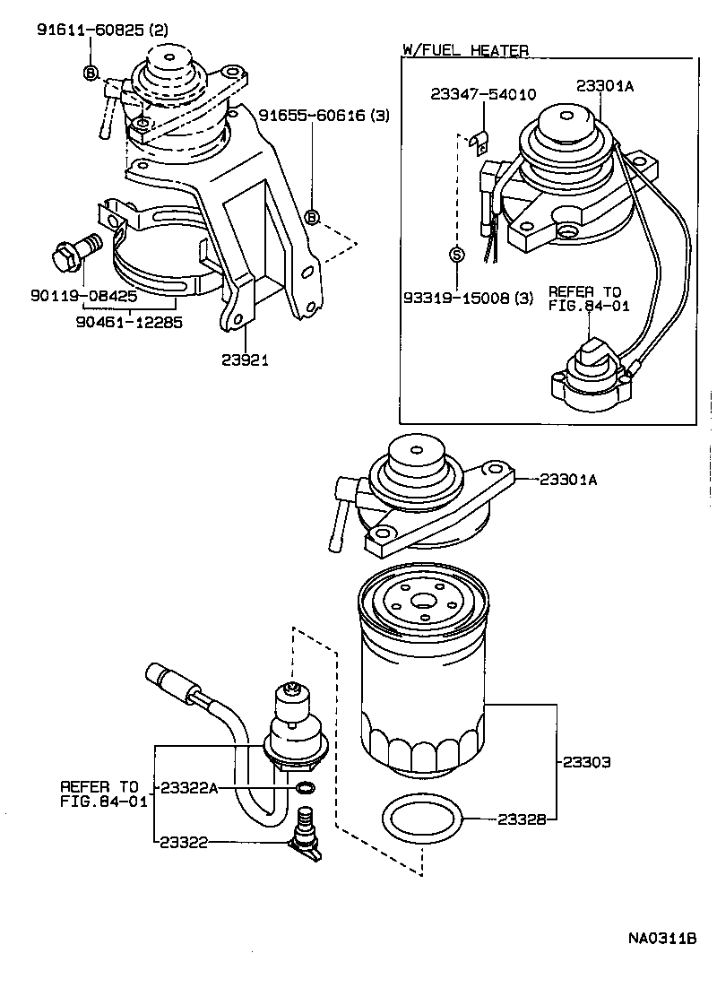 Exploded illustration NA0311B