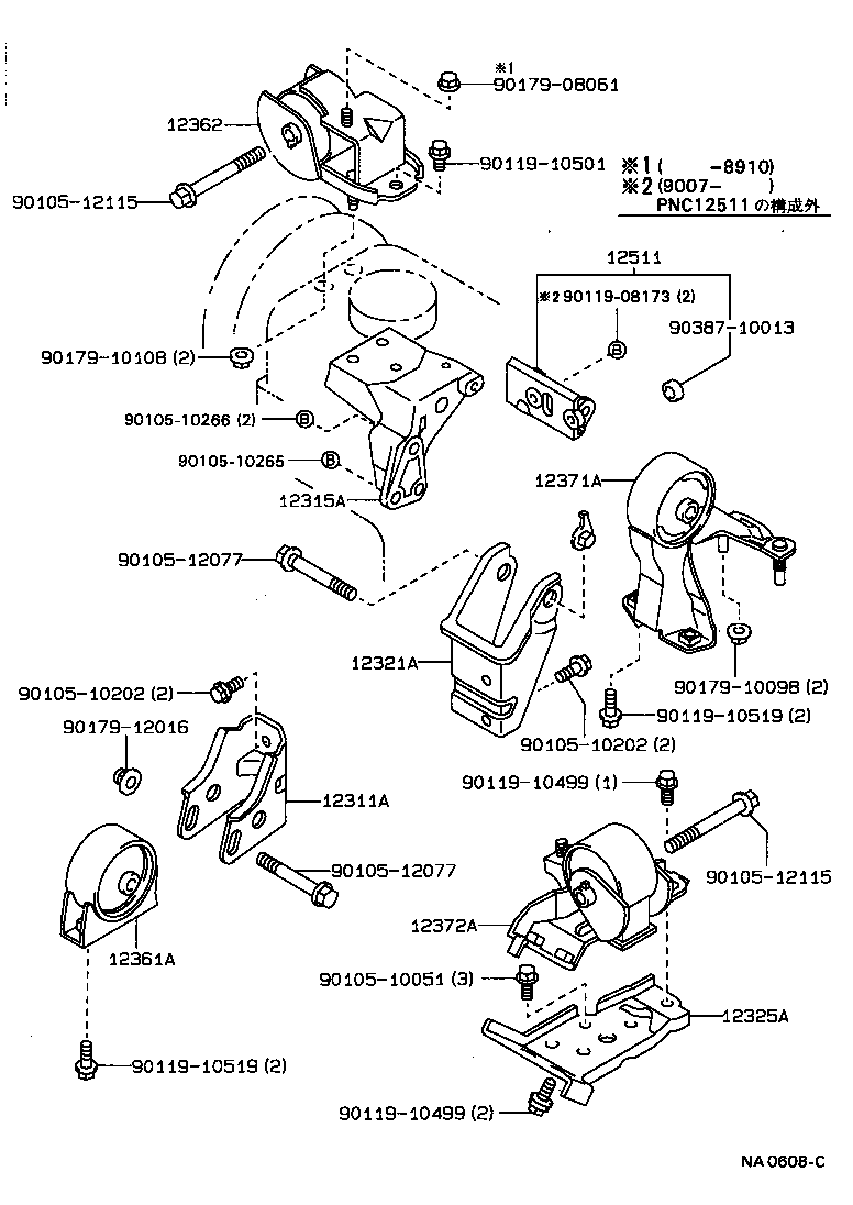Exploded illustration NA0608C