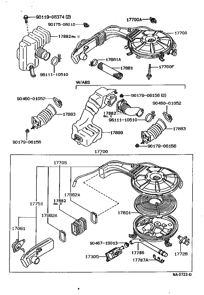 Exploded illustration NA0722D