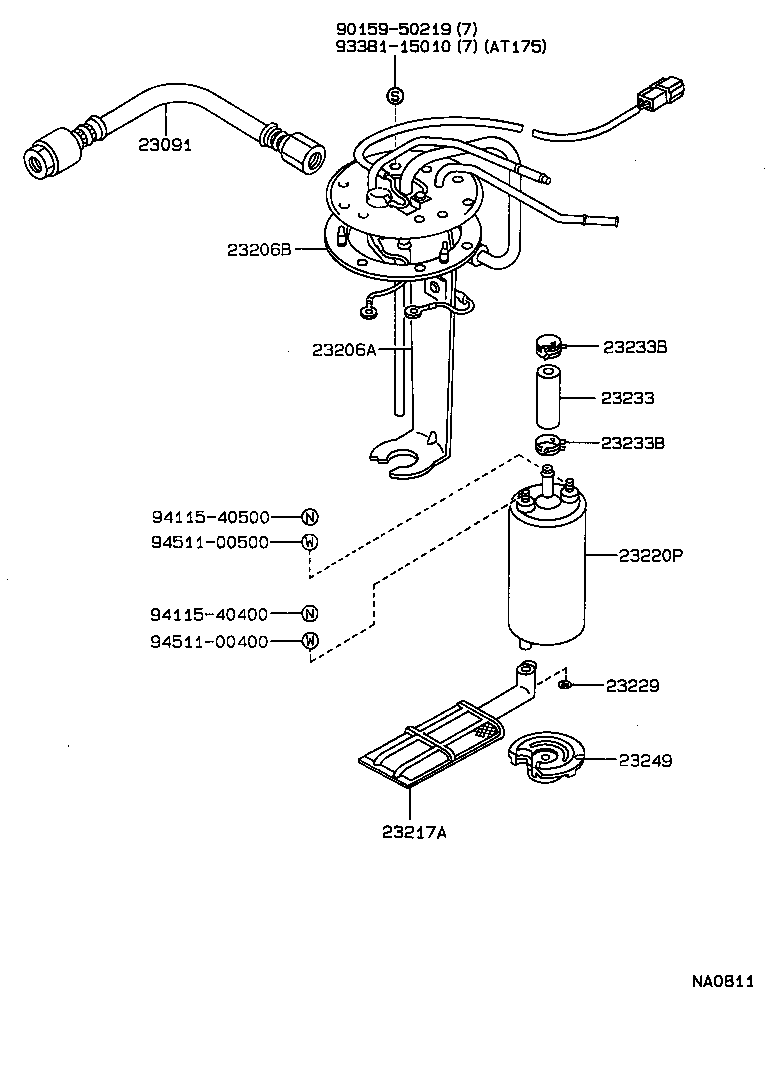 Exploded illustration NA0811