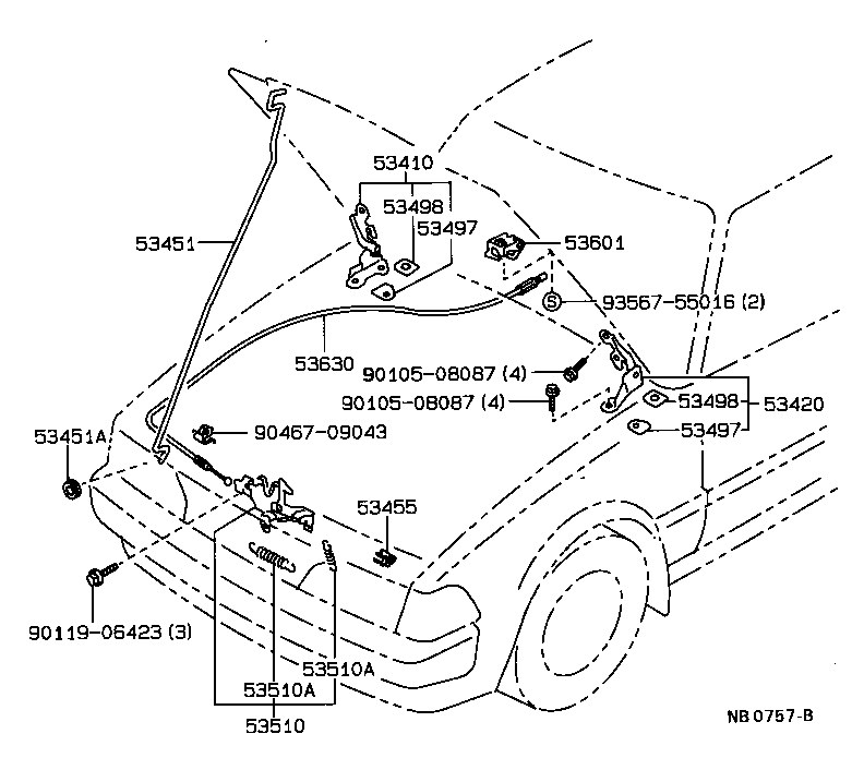 Exploded illustration NB0757B