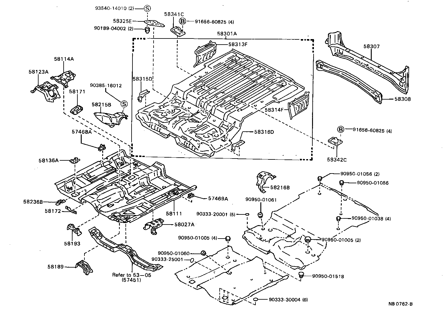 Exploded illustration NB0762B