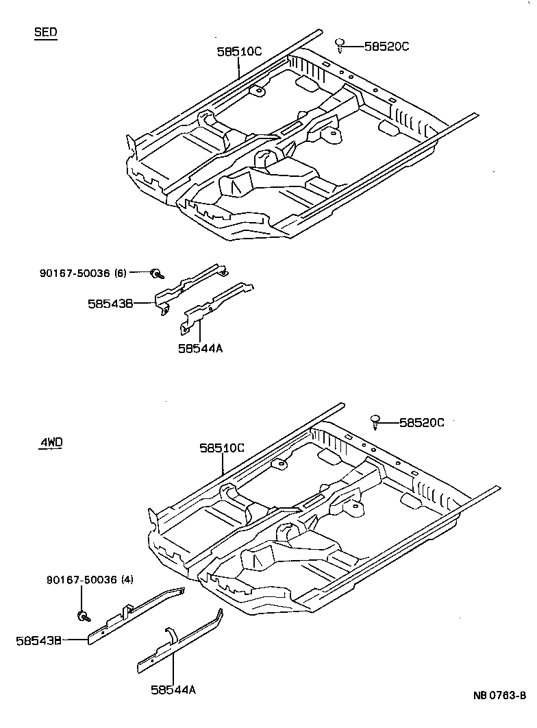Exploded illustration NB0763B