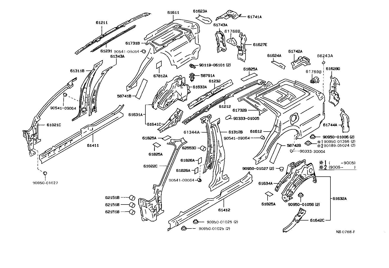 Exploded illustration NB0768F