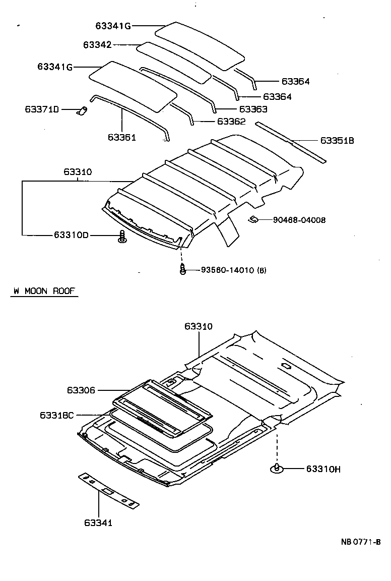 Exploded illustration NB0771B