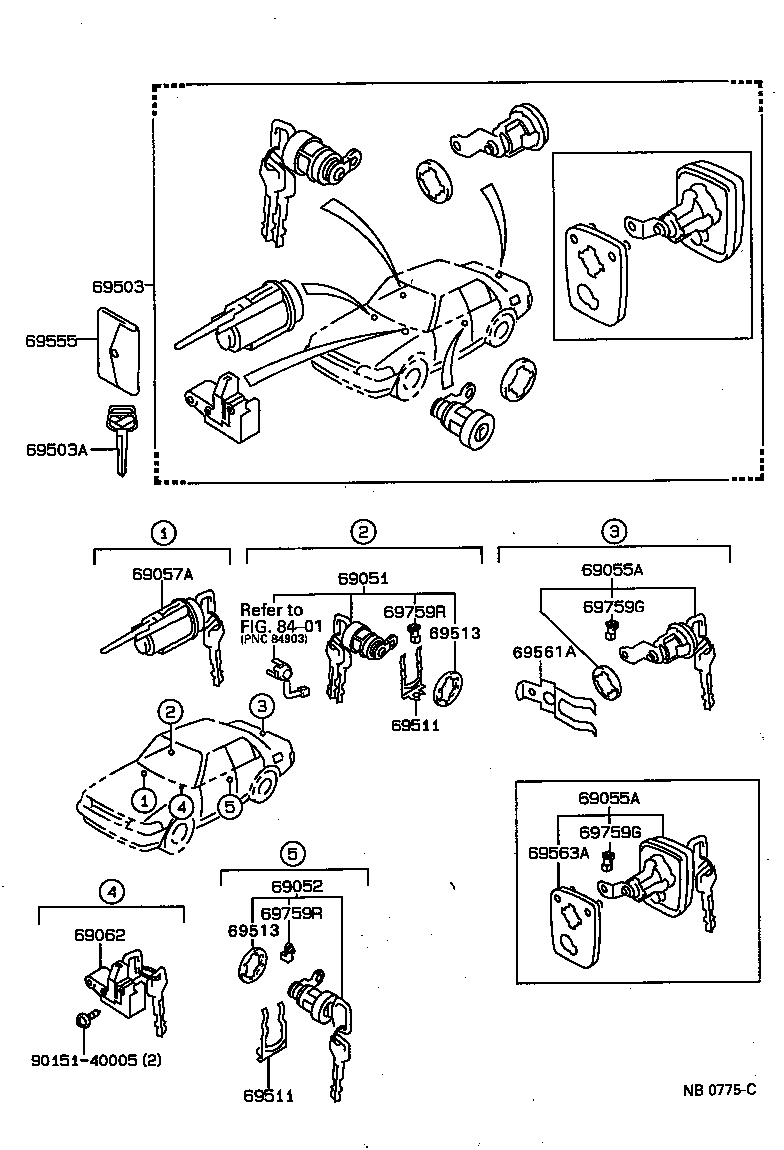 Exploded illustration NB0775C