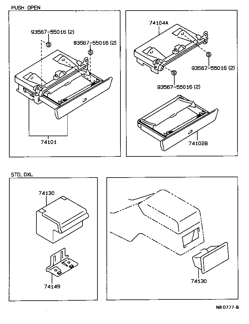 Exploded illustration NB0777B