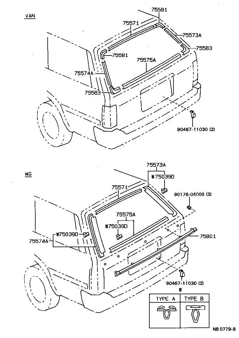 Exploded illustration NB0779B