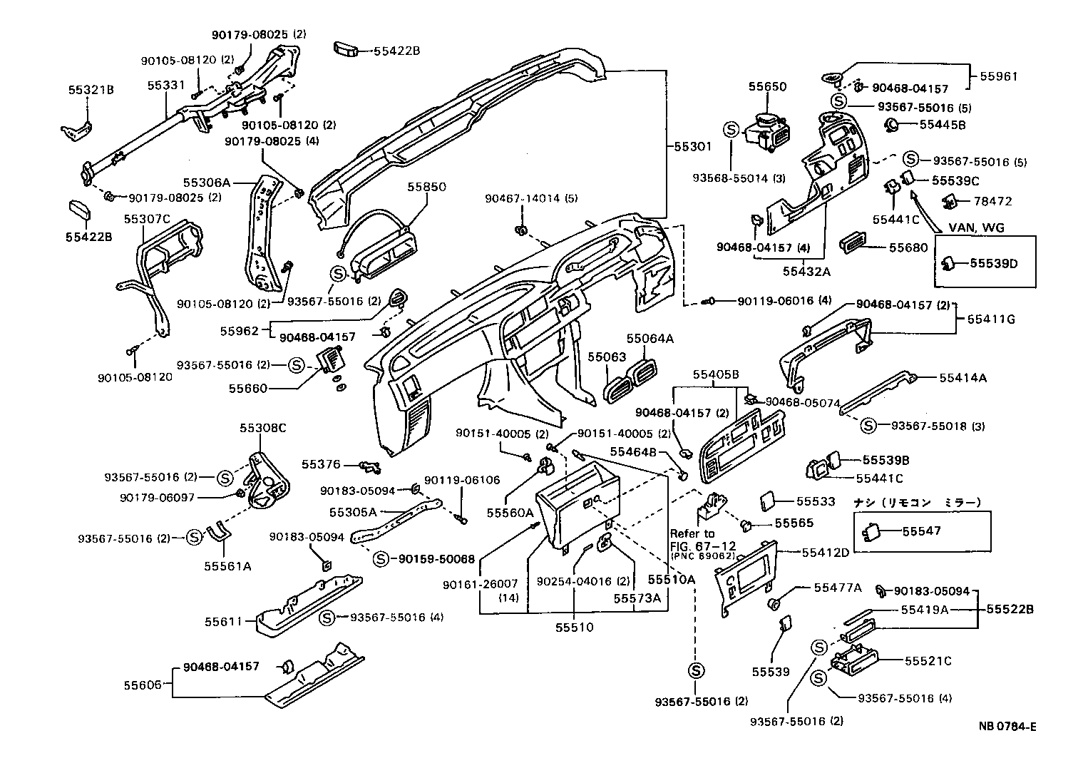 Exploded illustration NB0784E