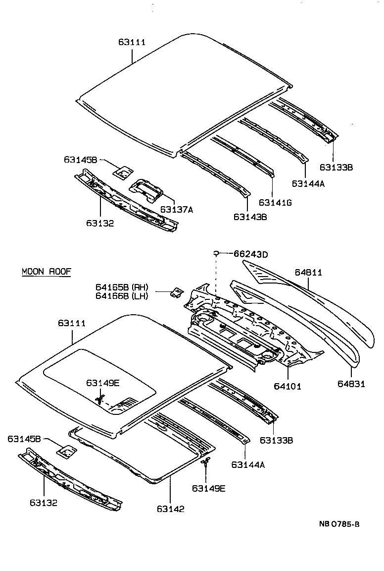 Exploded illustration NB0785B