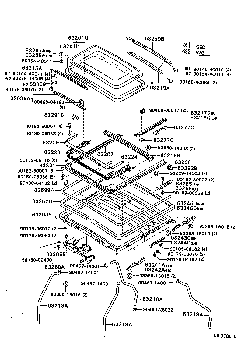 Exploded illustration NB0786D
