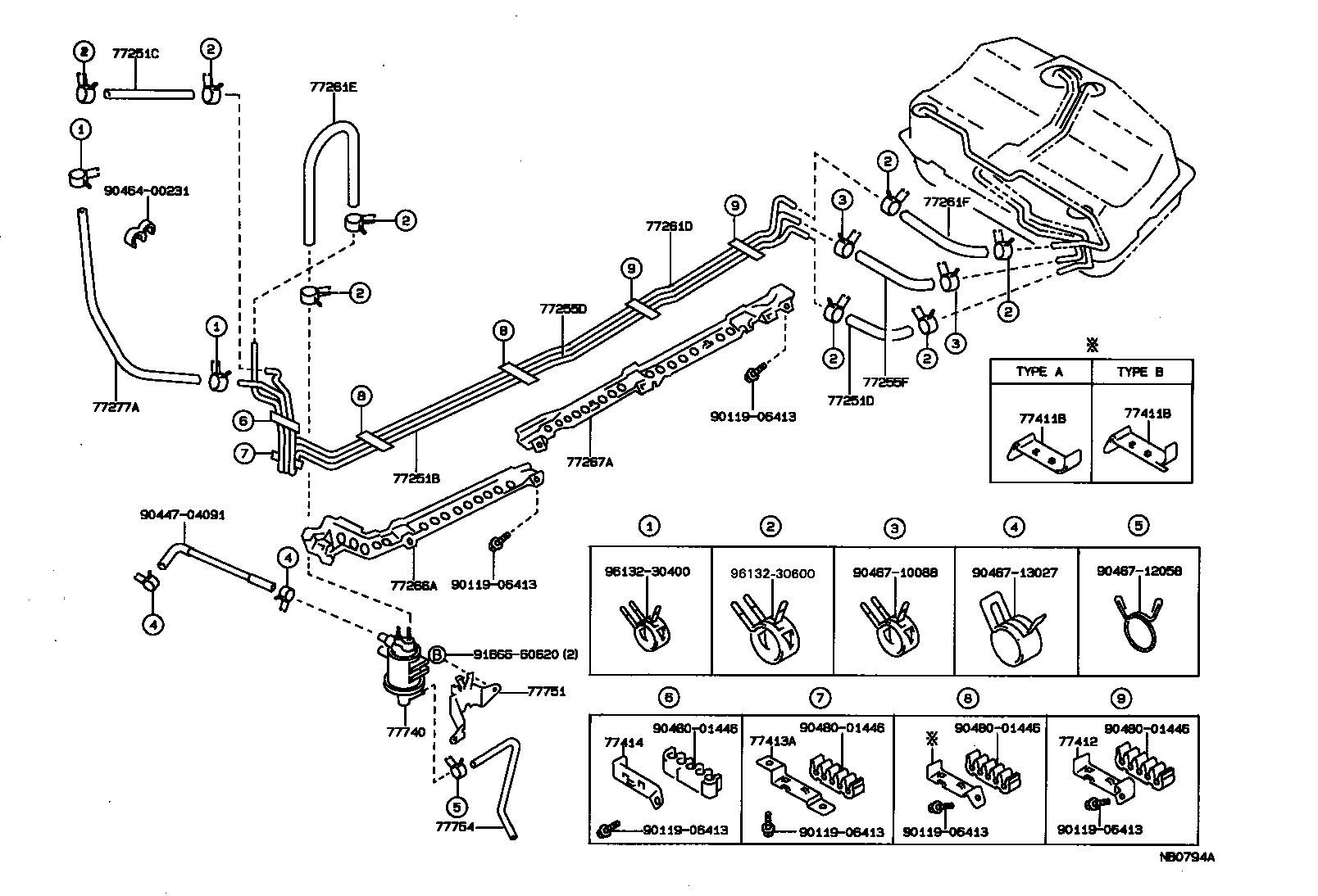 Exploded illustration NB0794A