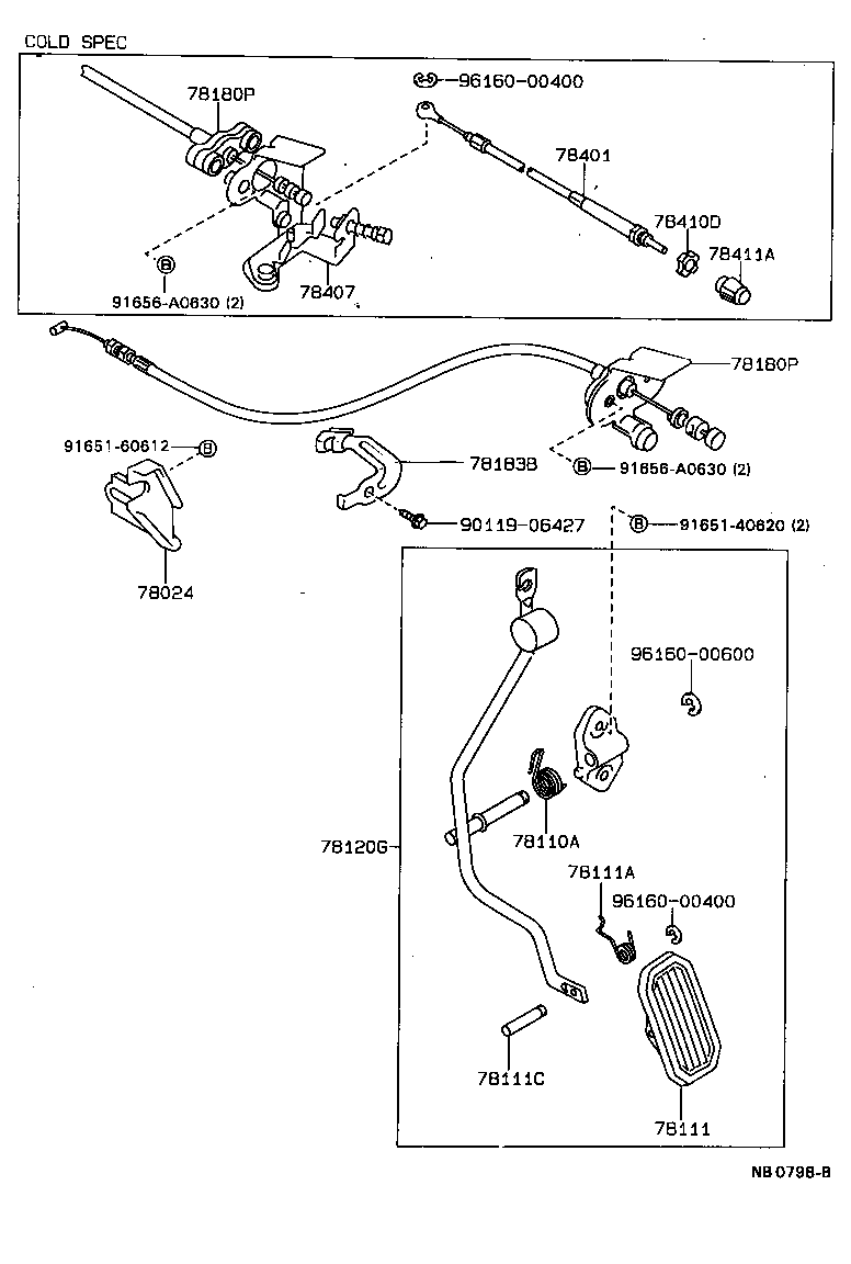 Exploded illustration NB0798B