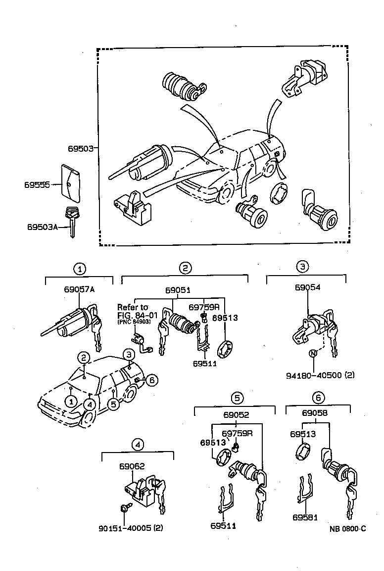 Exploded illustration NB0800C