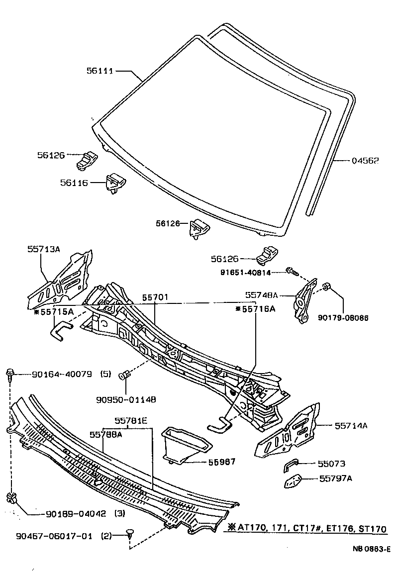 Exploded illustration NB0863E