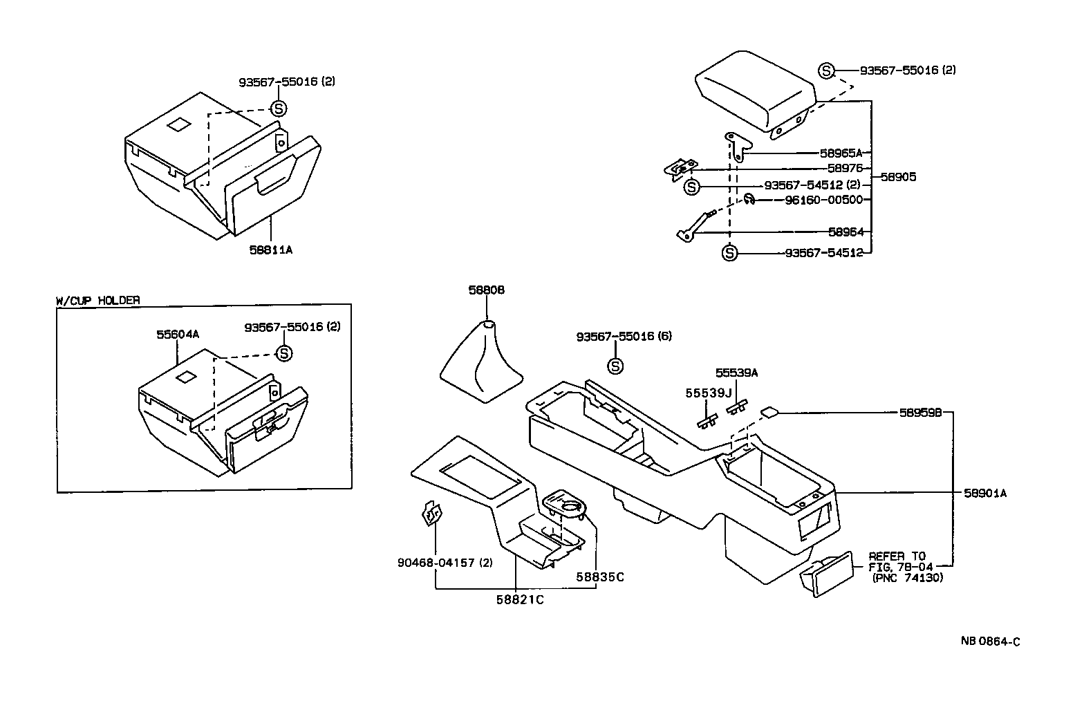 Exploded illustration NB0864C