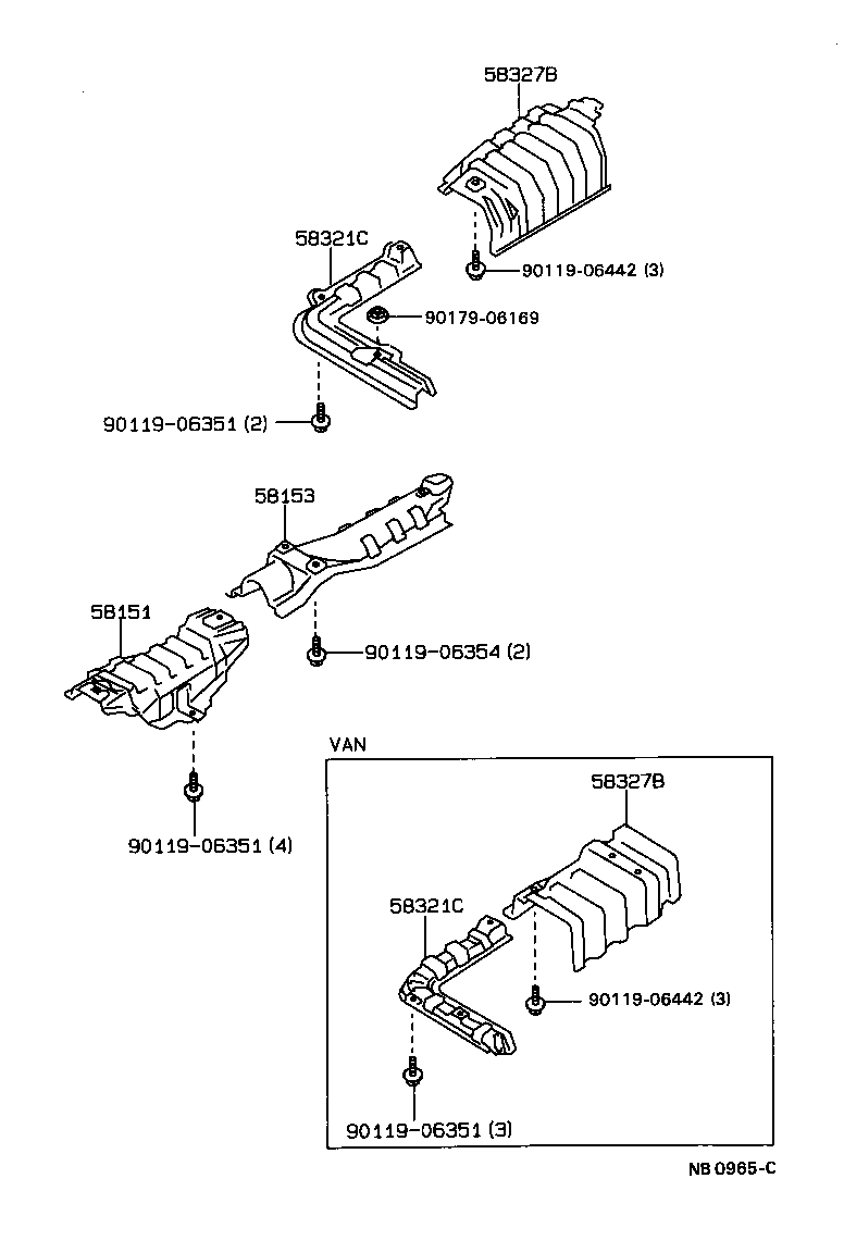 Exploded illustration NB0965C