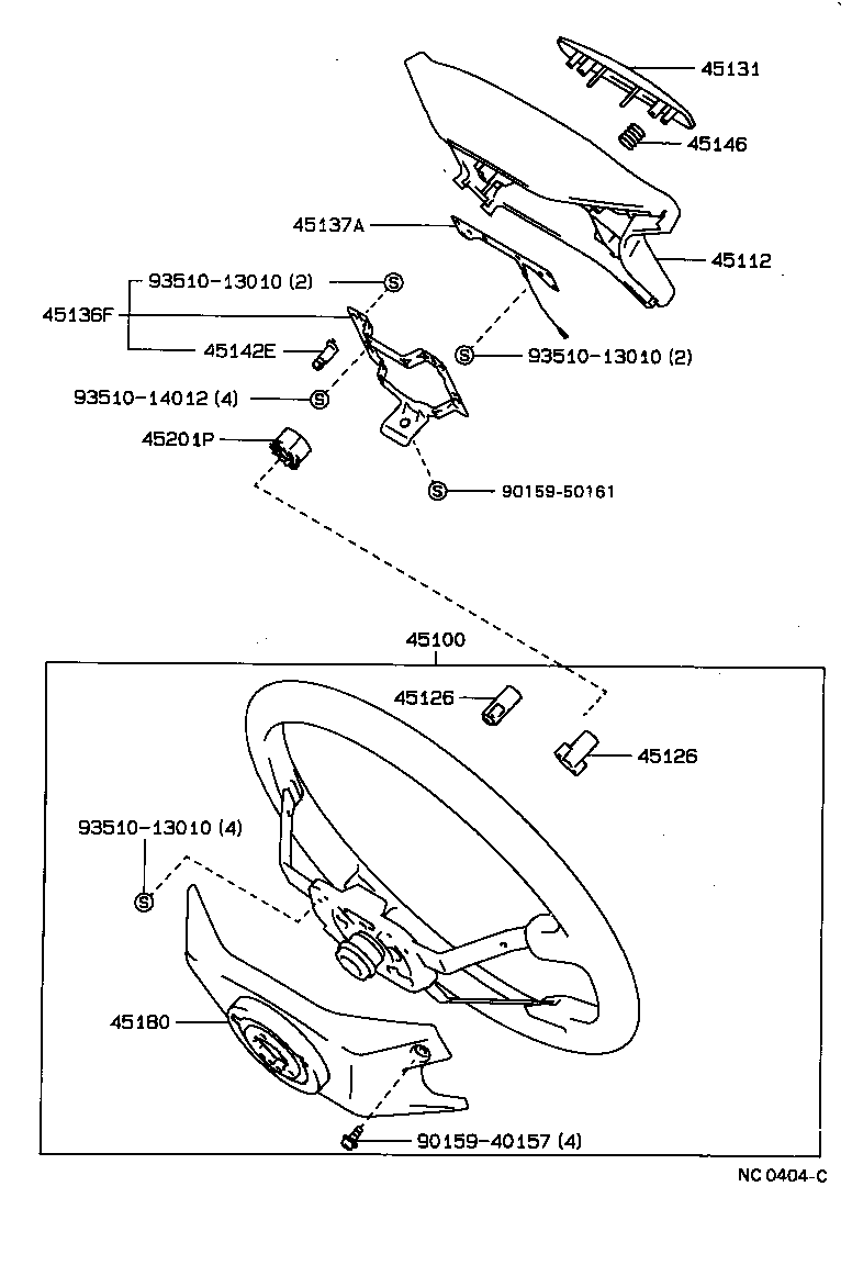 Exploded illustration NC0404C